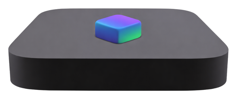 The amiaOS edge node — a private computer the AI lives on